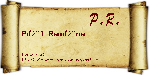 Pál Ramóna névjegykártya