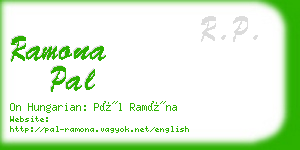 ramona pal business card